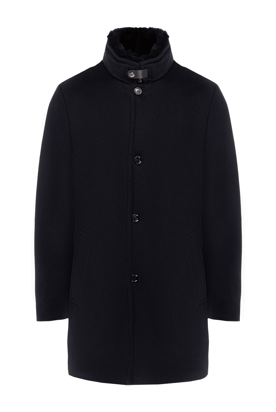 cashmere stand collar wool coat mens