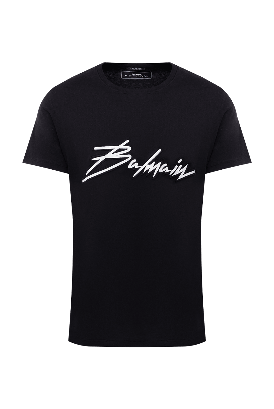 Balmain black cotton t-shirt for men 151828 — Men t-shirts