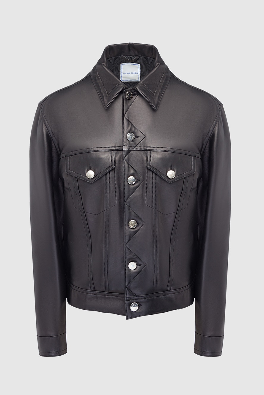 Jacob Cohen Lace Panel Zip Jacket Women black Belts Jacob Cohen black leather jacket with buttons and patch  main image 3