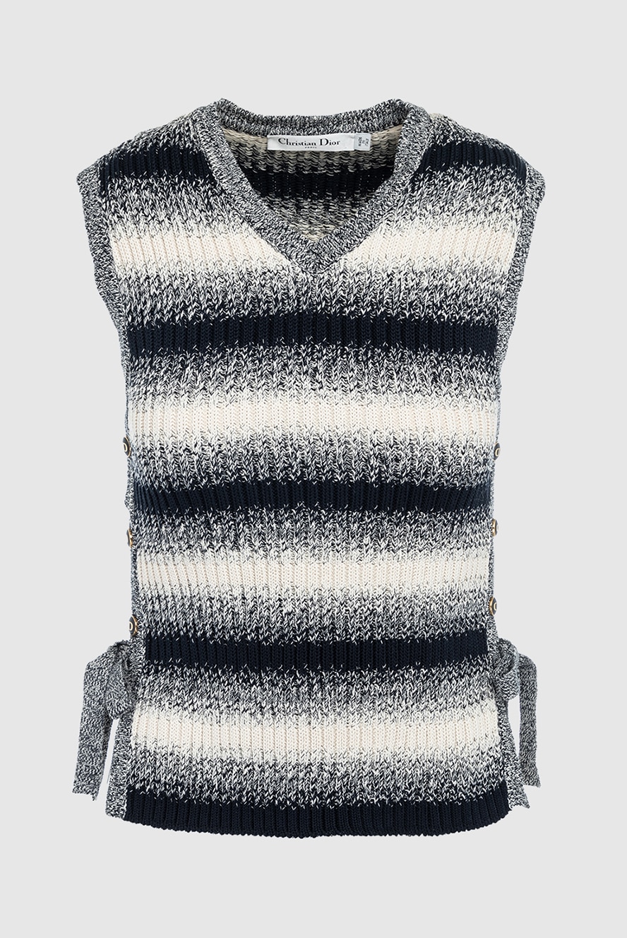 90s Christian Dior 高級プレタポルテライン Knit Vest 164169-1_4.jpg