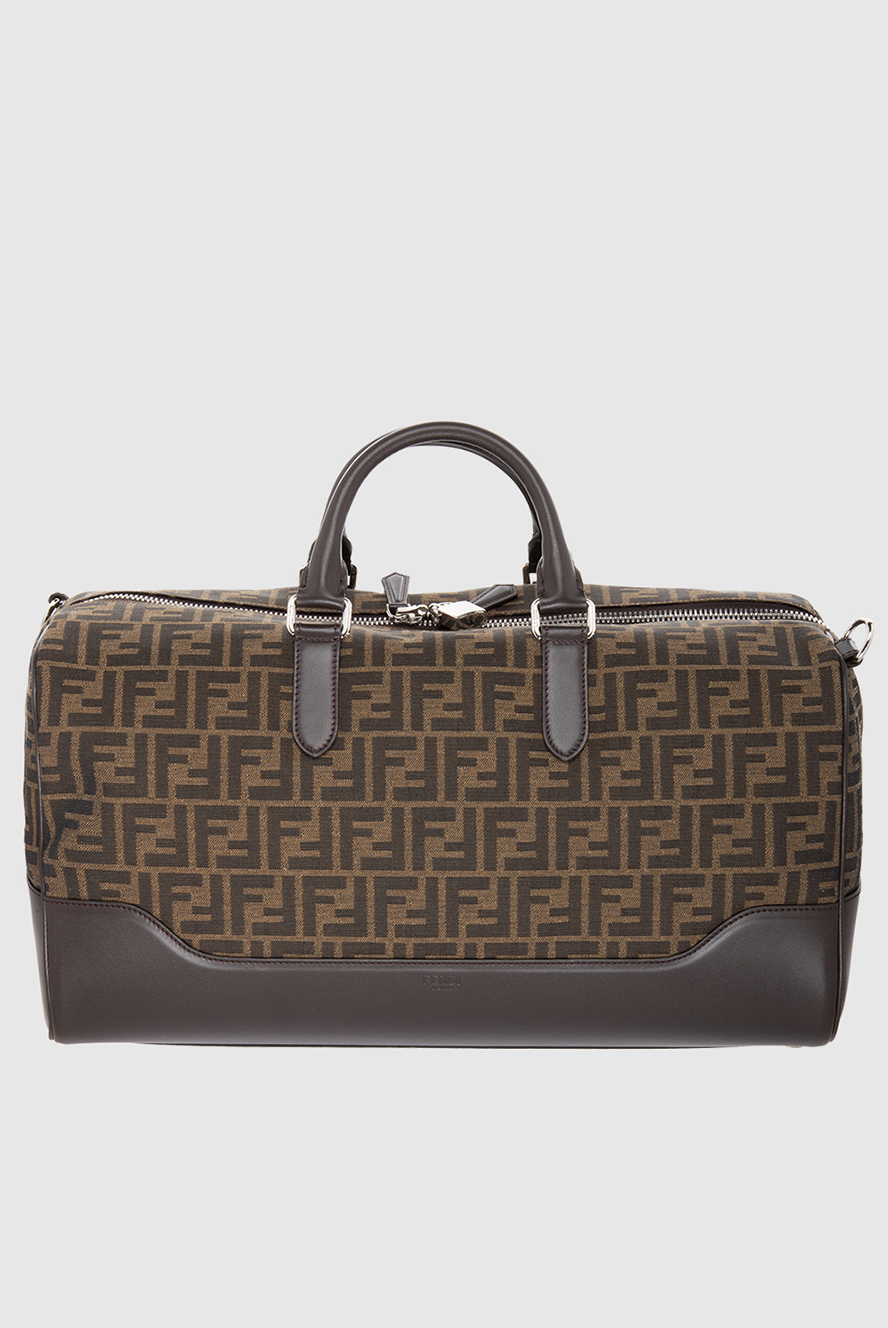 FENDIバッグ Fendi large duffle travel bag in jacquard fabric with a pattern