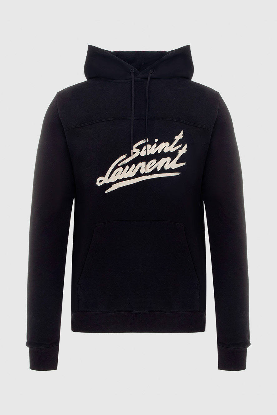 Saint Laurent hoodie for men made of cotton black 170580