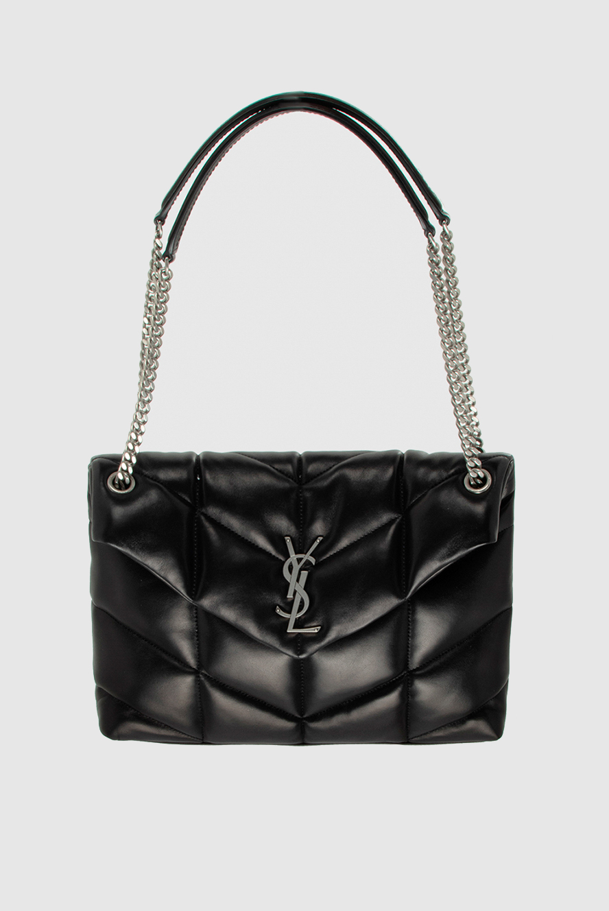 Saint Laurent women's black quilted leather bag 171137 — Women