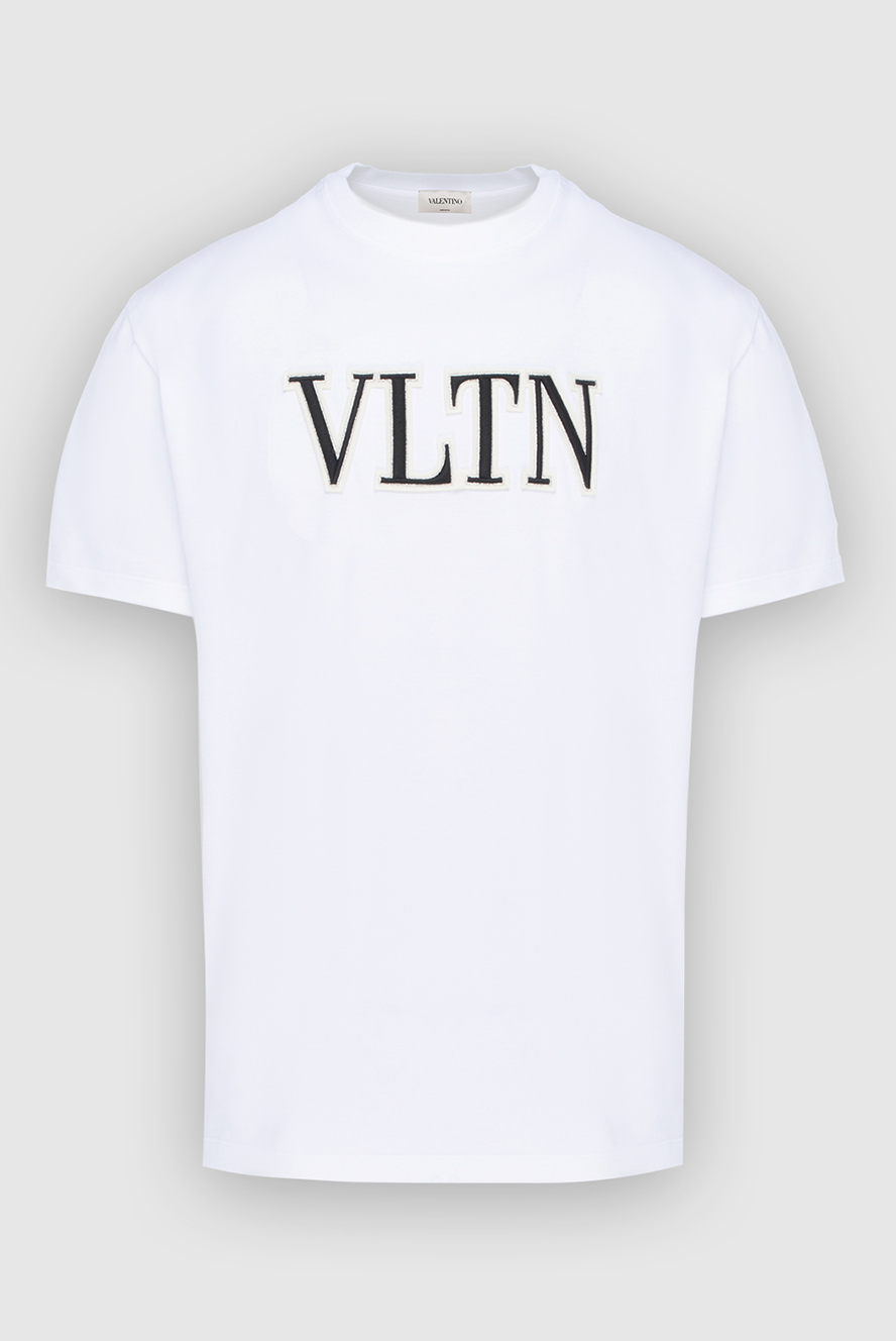 Valentino men's white cotton t-shirt with print 171648 — Men
