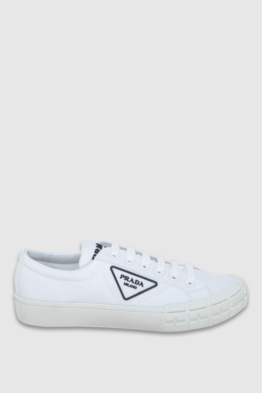 スニーカー PRADA White Canvas Sneakers Prada White Sneaker - Gem