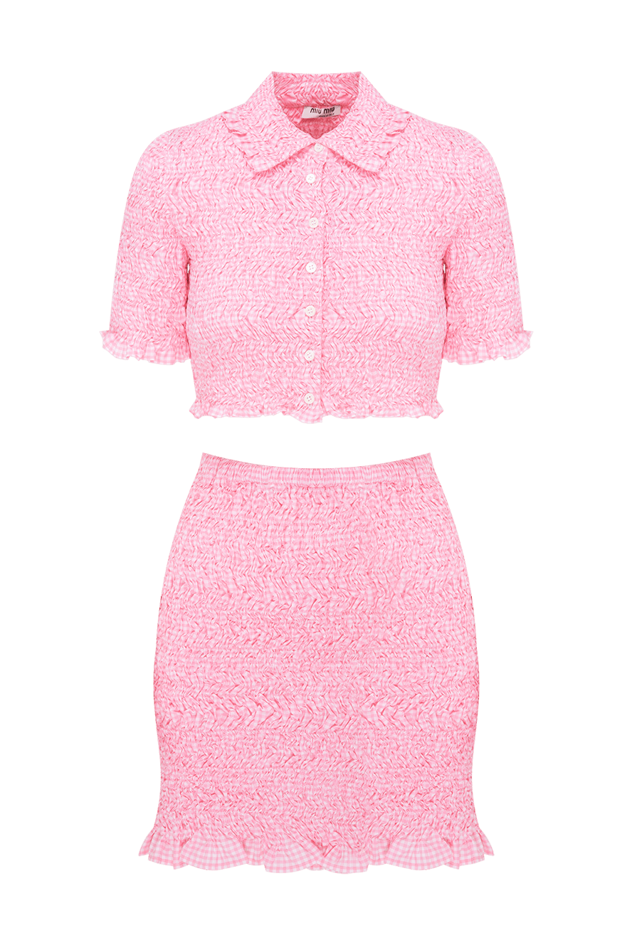 miu miu frilly pink skirt ミウミウスカート MIU MIU（スカート ・ ピンク/桃色系）のフリマアイテム一覧