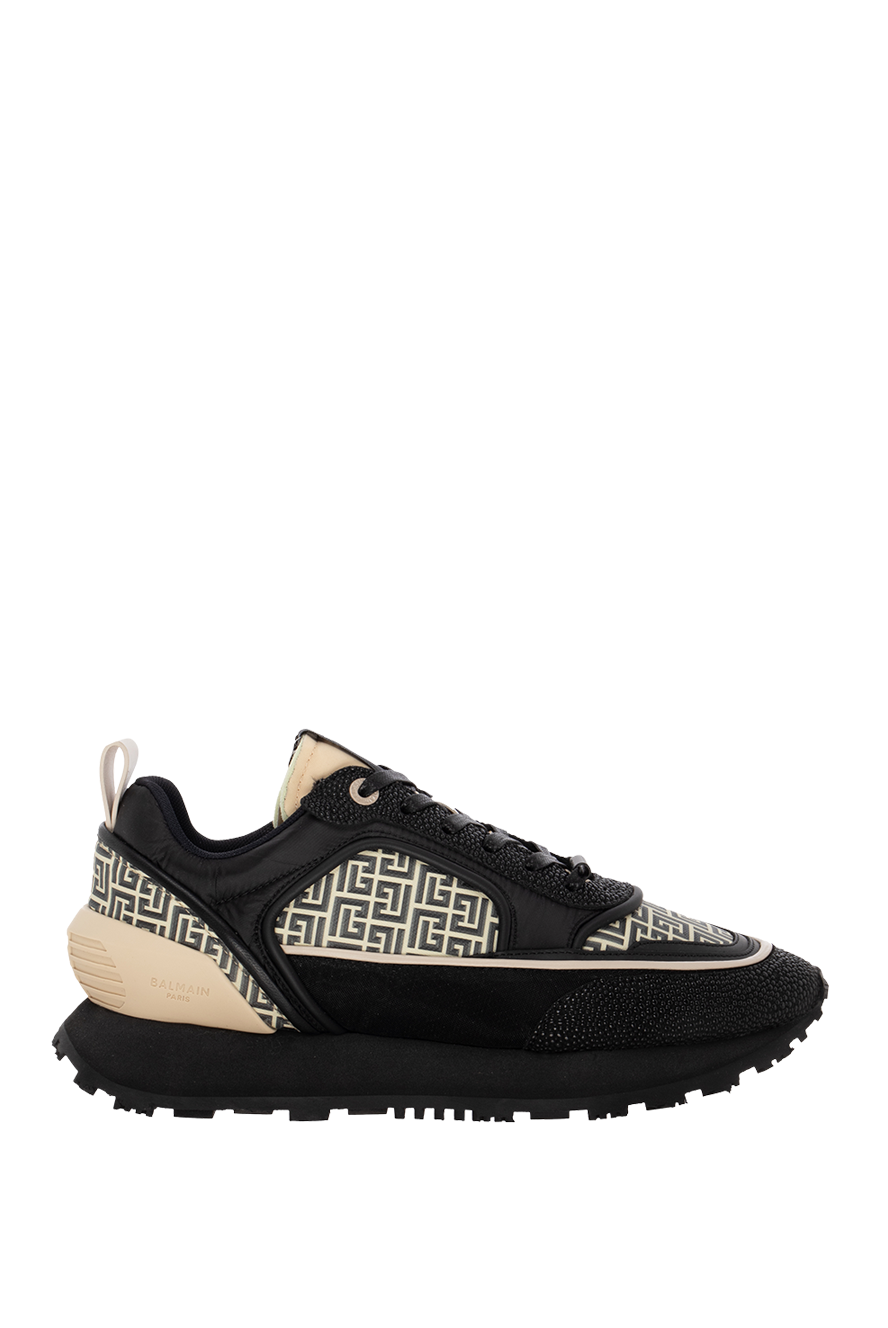 スニーカー BALMAIN Men Sneakers DM1VI288TJCMEDK Black B-Court trainers in calfskin black black - Men | BALMAIN