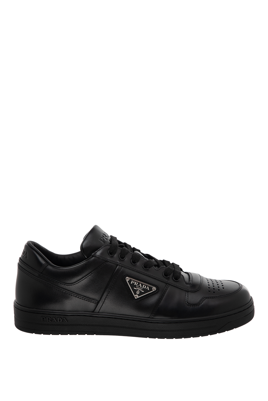Prada black genuine leather snickers for men 175144 — Men sneakers