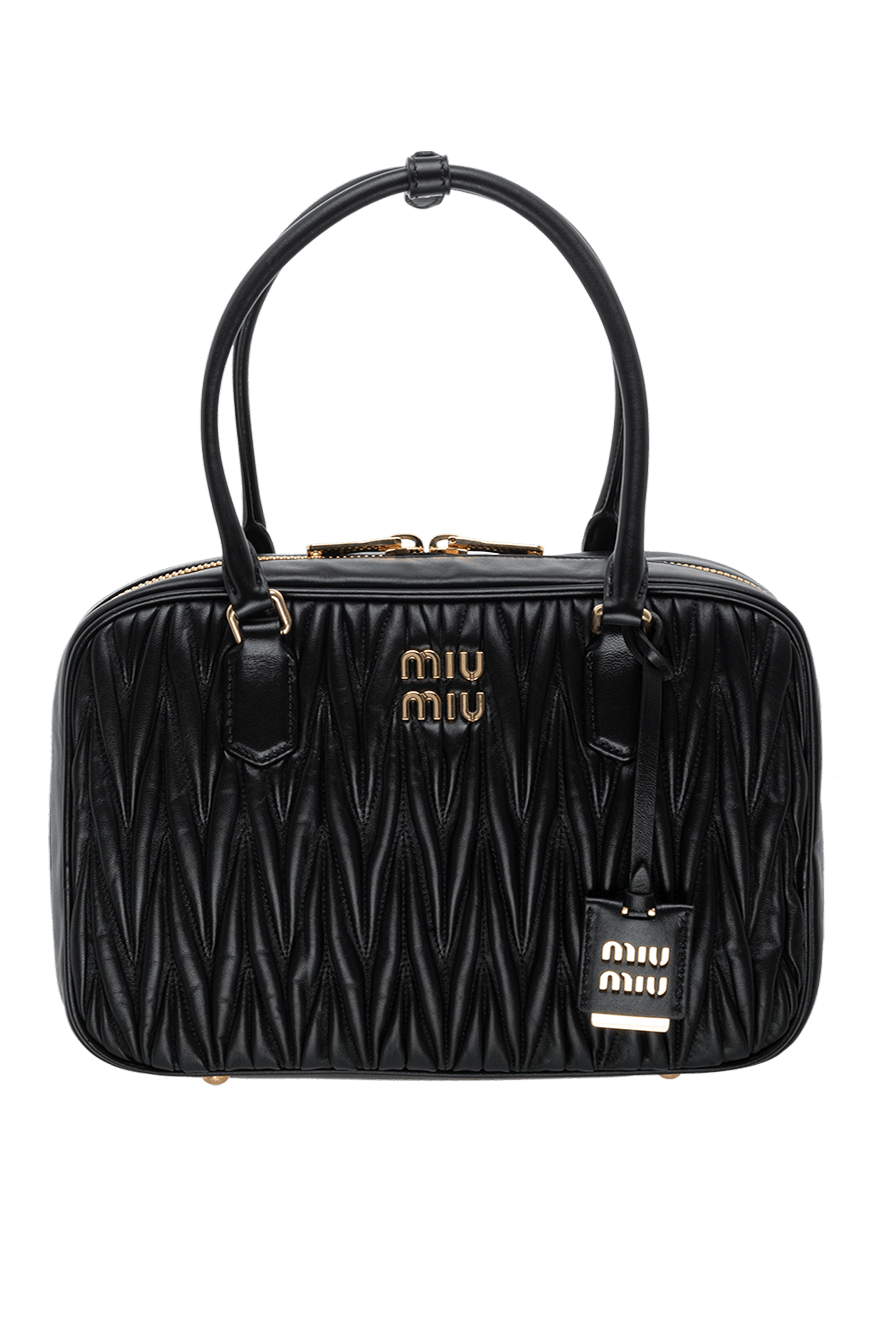 バッグ miumiu leather ribbon hand bag black 楽天市場】【バッグ】Miu Miu ミュウ ミュウ ミュウミュウ