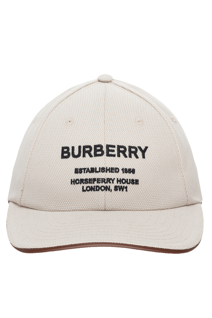 Burberry light colored cotton baseball cap with embroidery 175242