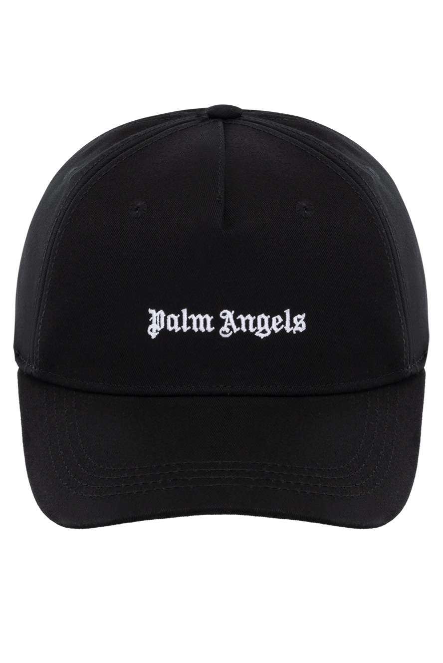 Palm Angels men's black baseball cap with a gothic logo 178827