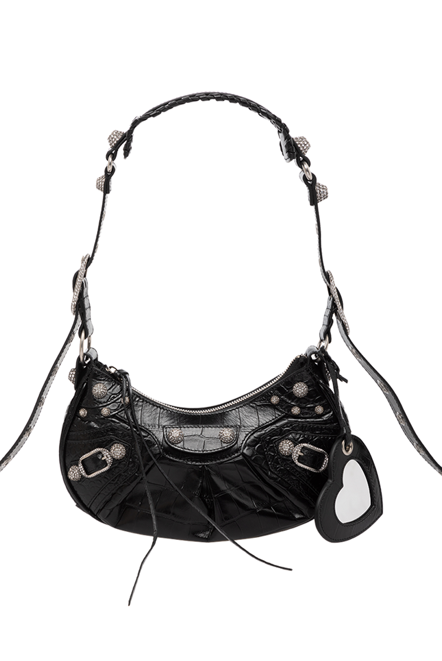 Balenciaga le cagole xs women's black shoulder bag 179238 — Women