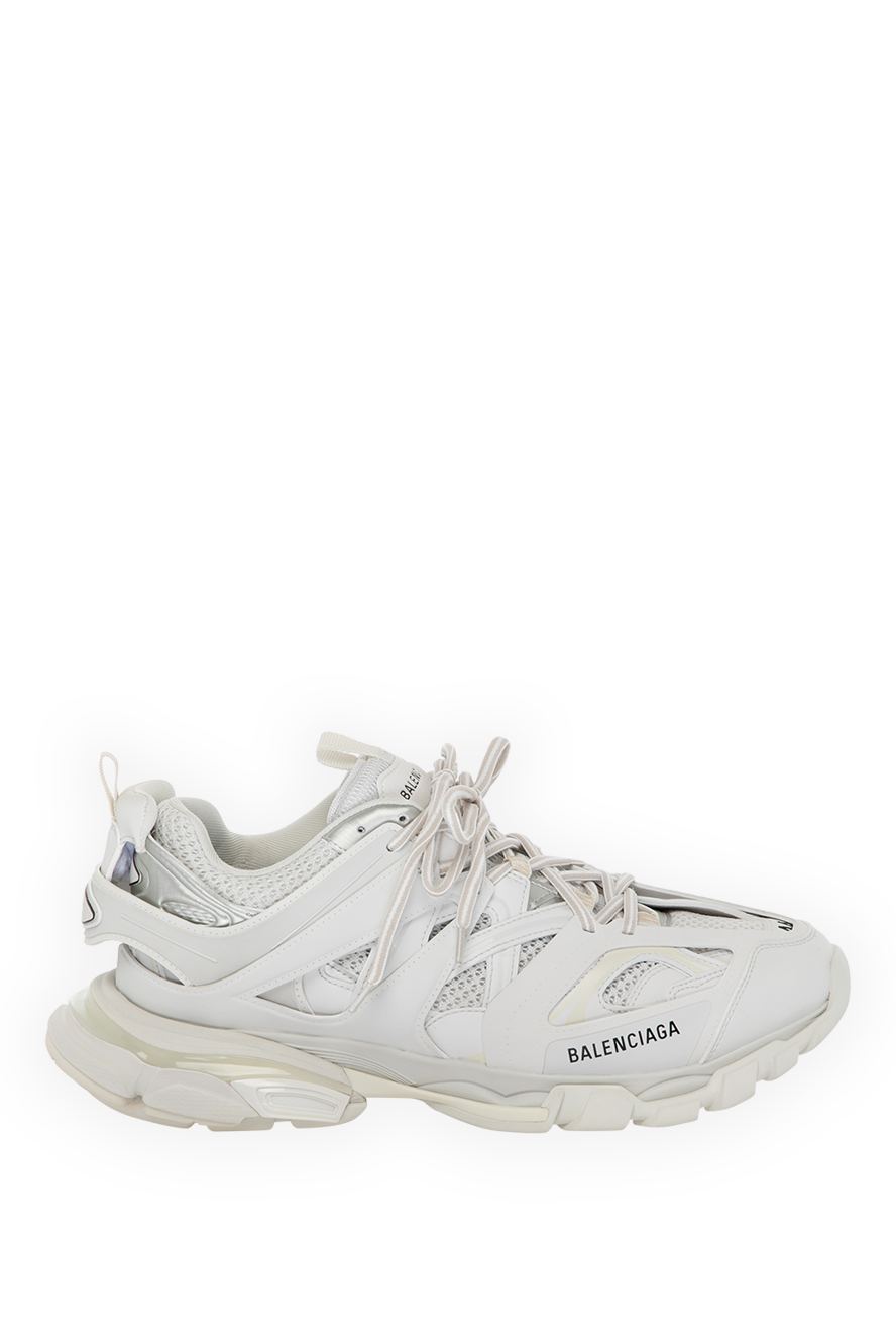 Balenciaga white men's sneakers made of genuine leather and