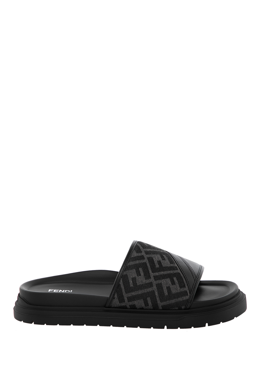 Fendi sandals for men black 180564 — Men flip flops | Domino