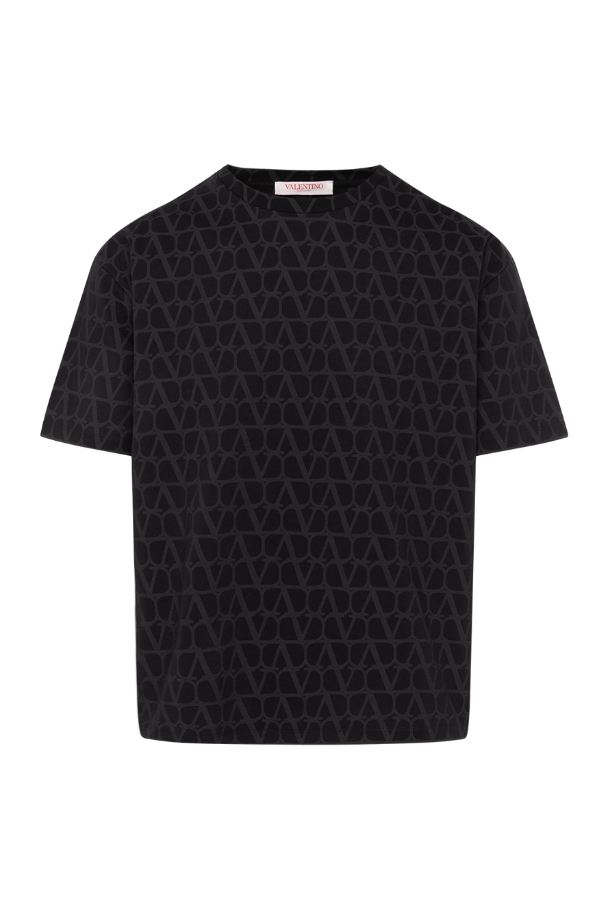 【VALENTINO】T-Shirts And Polos ブラック Valentino Garavani T-Shirt, Size L