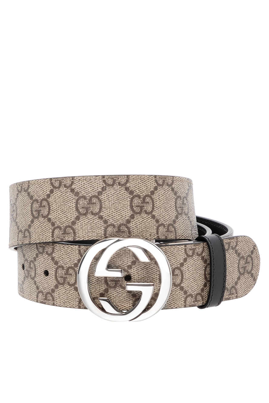 小物 FW1995 GUCCI LEATHER BELT Gucci reversible leather belt with iconic silver tone buckle