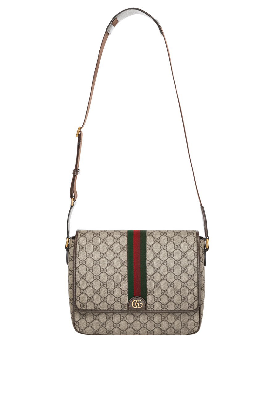 Gucci beige men's shoulder bag with logo 180727 — Men