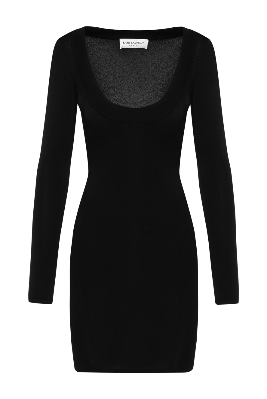 【Saint Laurent】JERSEY DRESS BLACK cowl-back dress in jersey | Saint Laurent | YSL PT