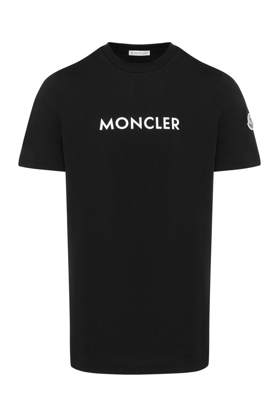 Moncler ブラック Tシャツ ロゴ入り　XXL 184937-1.png