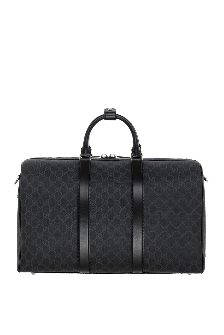 Gucci textile duffle bag with gg pattern, gray 185224 — Men travel