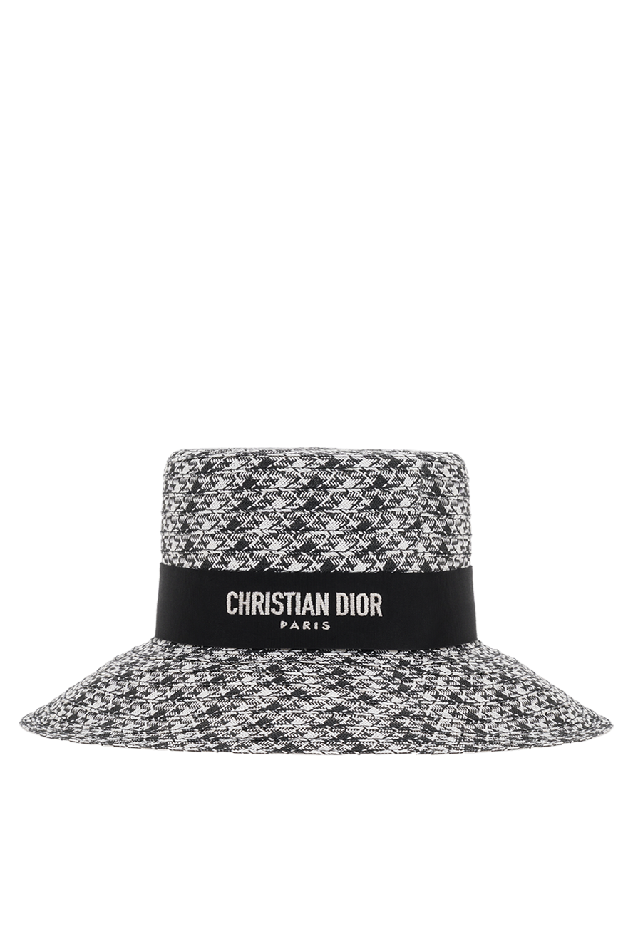 Dior large brim d-bobby hat black and white 187031 — Women hat
