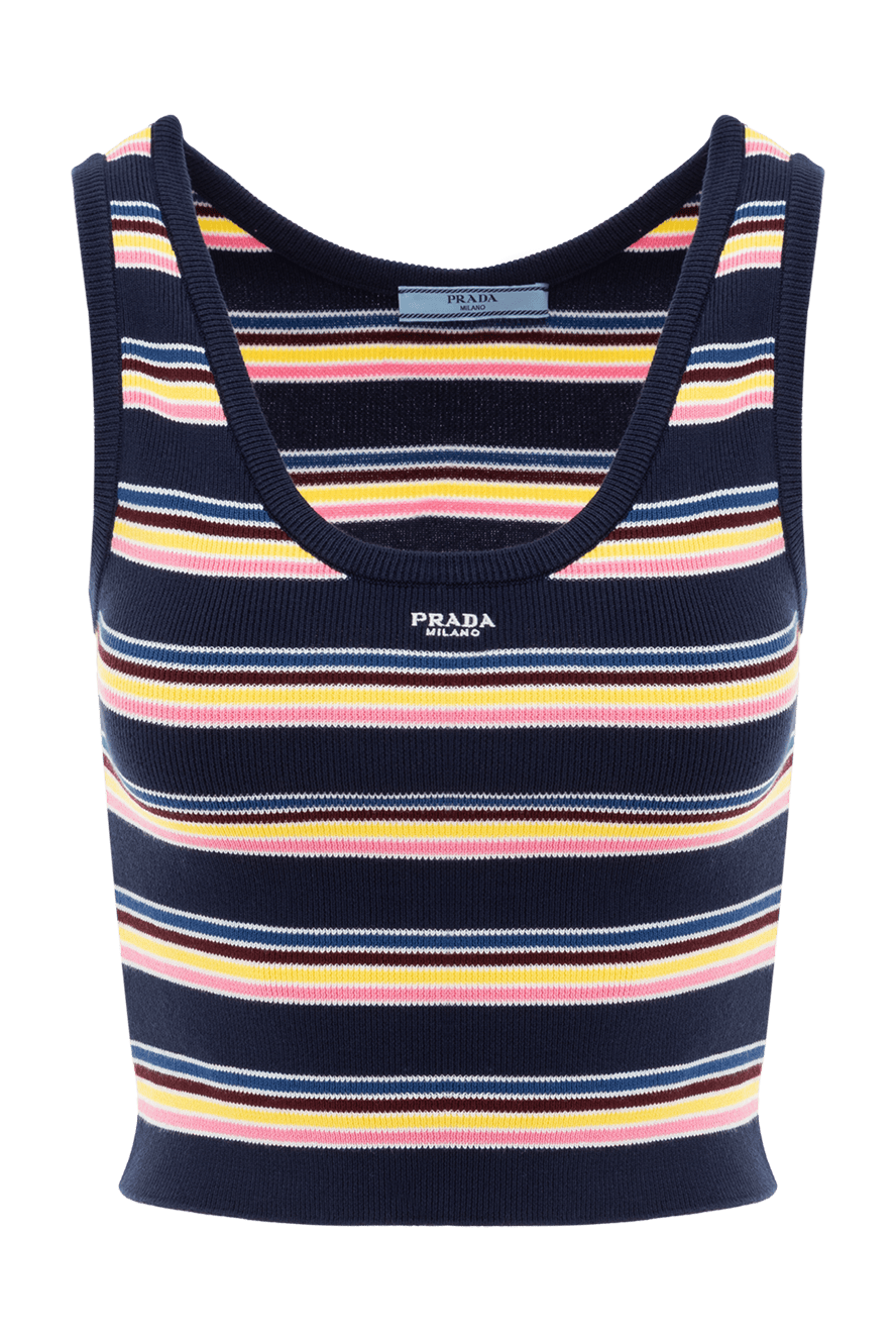 【PRADA】ストライププリントジャージートップ PRADA（プラダ） トップス カットソー ストライプ ジャージー 39578