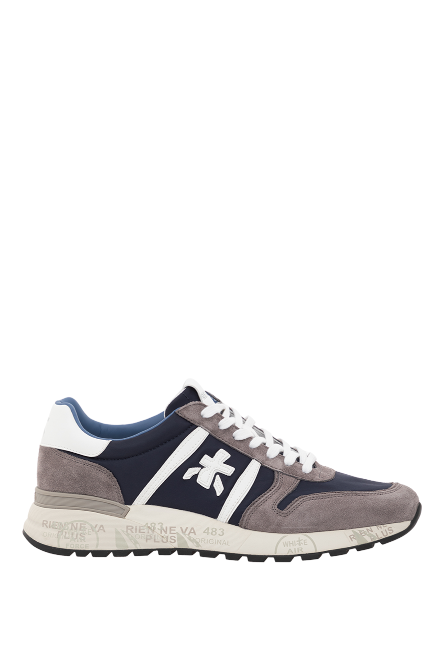 Premiata lander sneakers made of soft suede and nylon with logo on