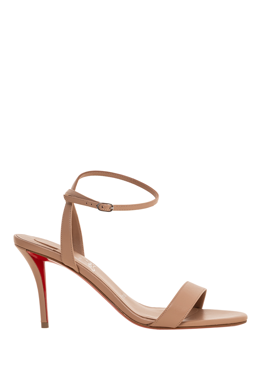 Christian Louboutin miss z beige nappa leather strappy sandals