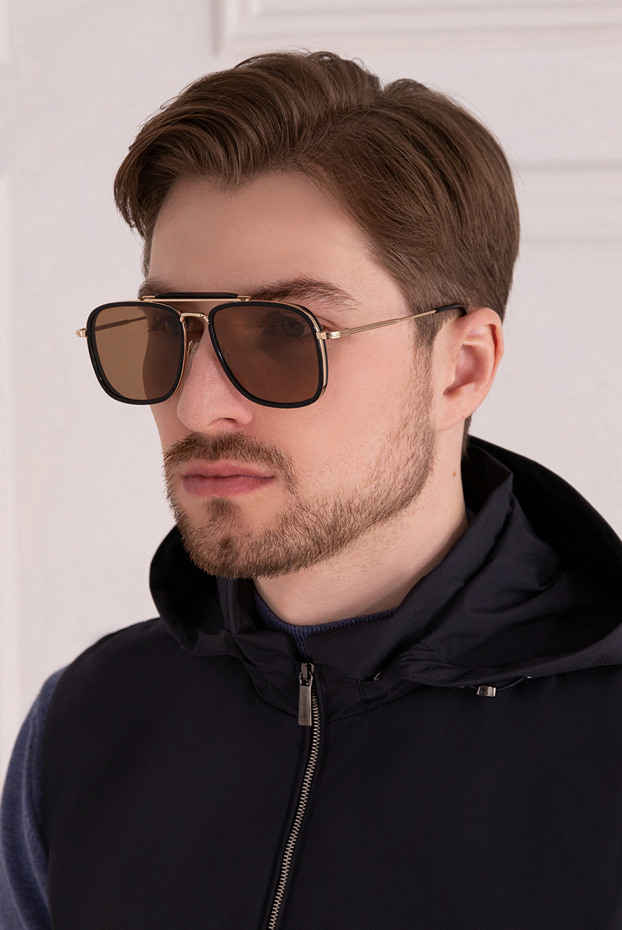 Tom Ford sunglasses made of metal and plastic, brown, for men