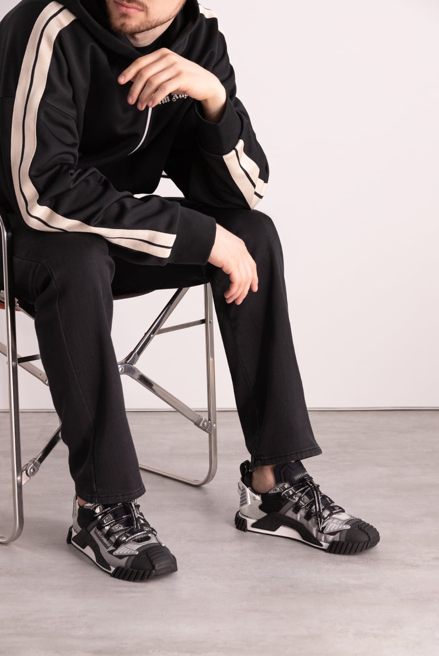 Dolce & Gabbana кроссовки ns1 low-top черные комбинированные