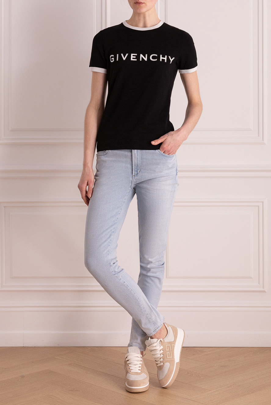 Givenchy ブラック Tシャツ XL GIVENCHY - Oversized Logo-Embroidered Cotton-Jersey T-Shirt