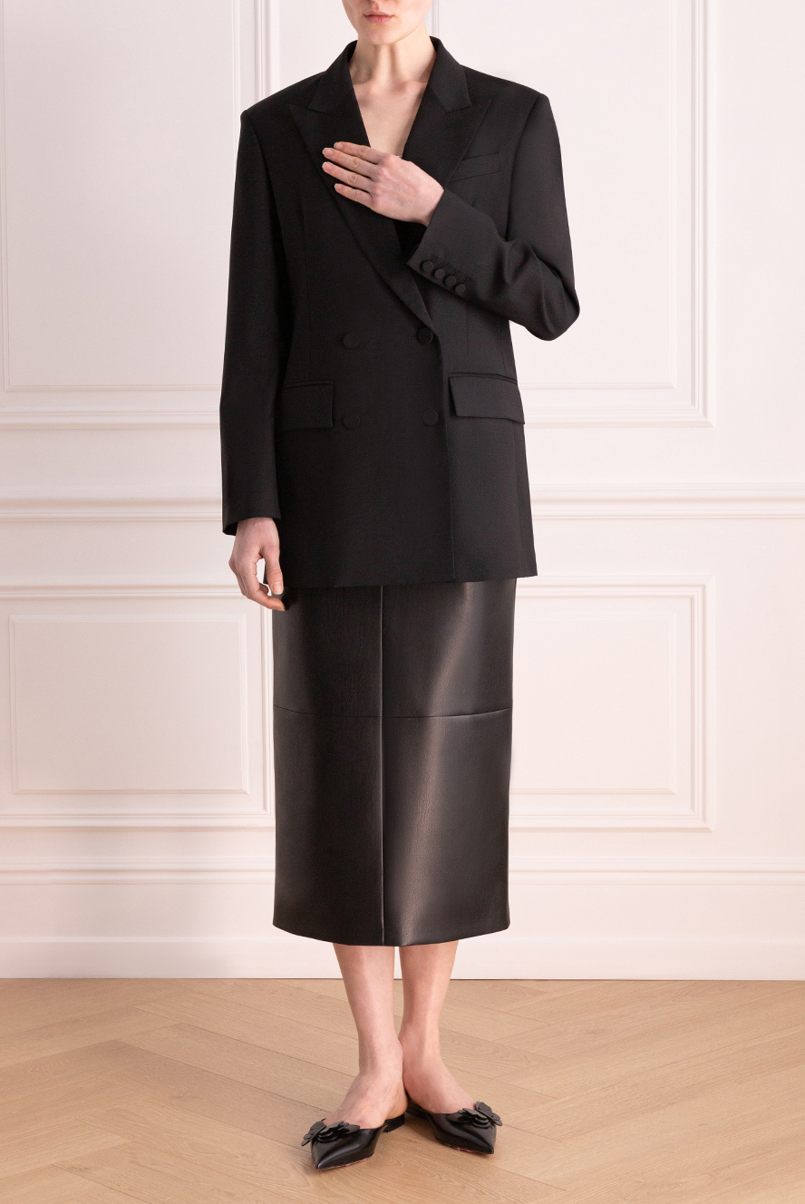 Valentino black wool and mohair jacket for women 176992 — Women