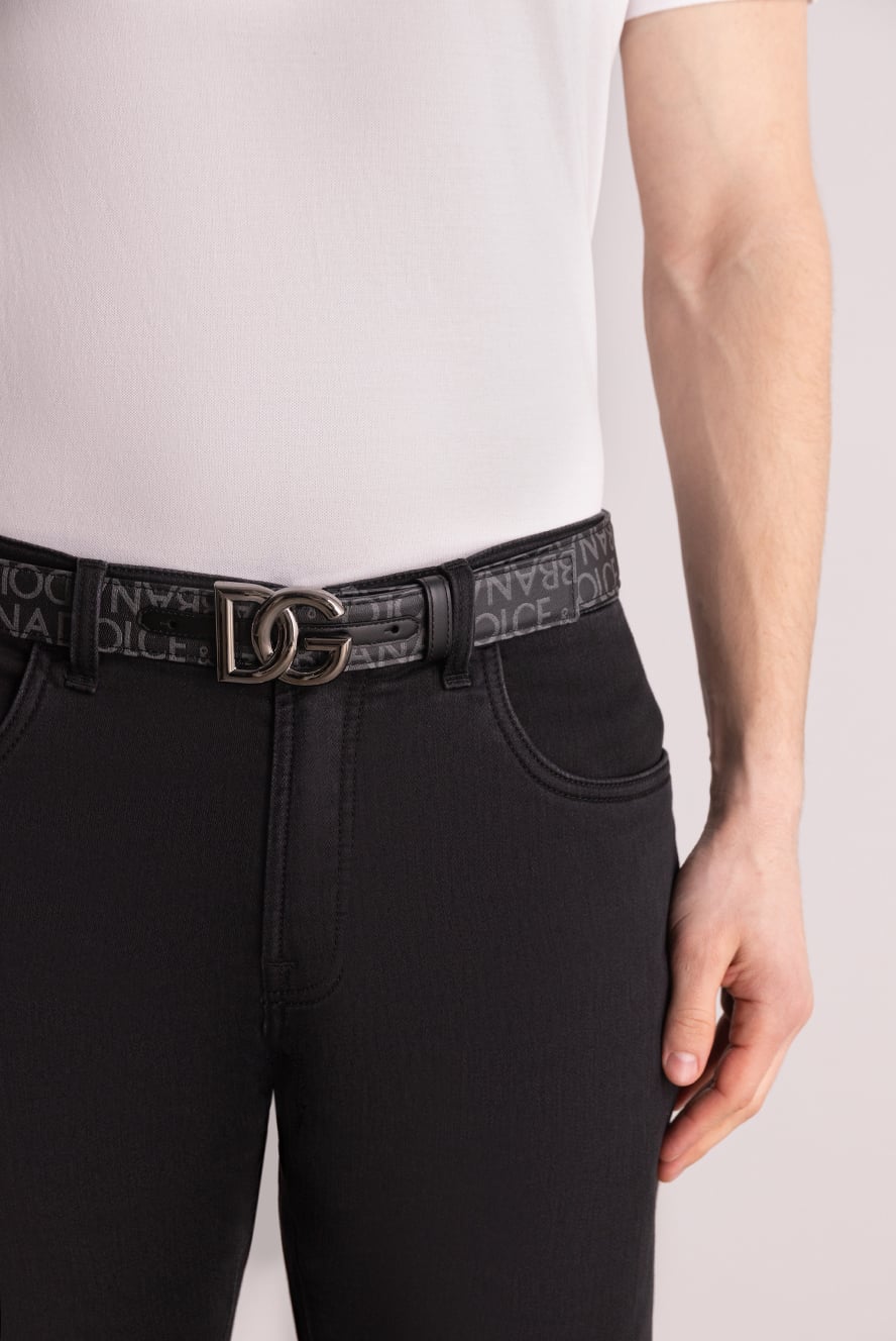 Dolce & Gabbana genuine leather belt for men gray 177797 — Men