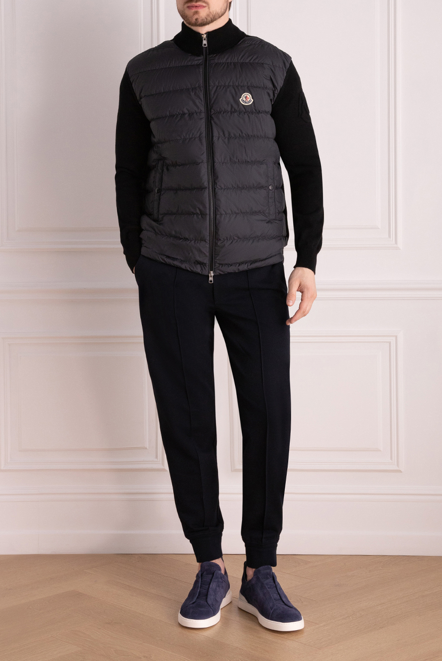 Moncler モンクレール OCRE GIUBBOTTO ブラック 1 Moncler дутая куртка мужская черная с логотипом 184944 — Мужские