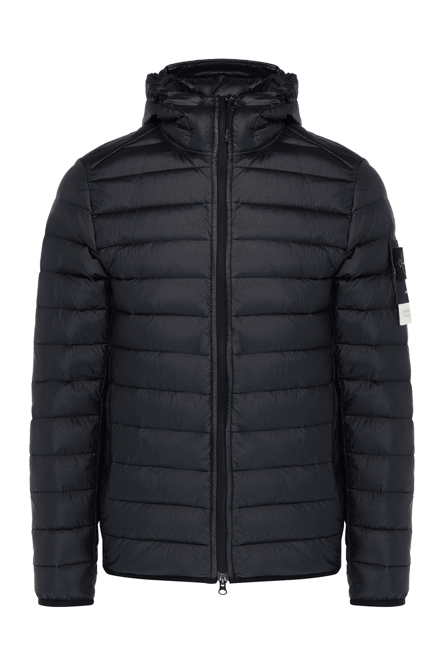 Stone Island men s black down jacket with logo 180578 Men down coats Domino Online Store Ukraine