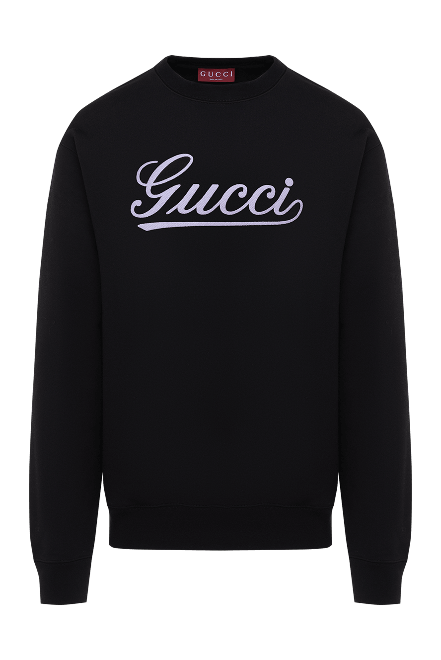 Gucci mens uniform long sleeve shirt black shops color 100% cotton XXL made in Italy