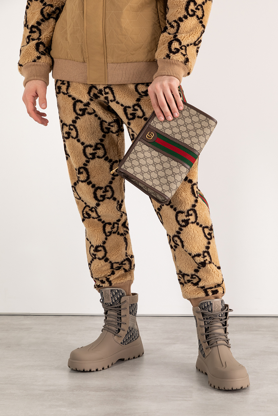 GUCCI 蝶型ブローチ　ほぼ新品　激安 Gucci клатч ophidia с символом gg коричневый 185227 — Женские