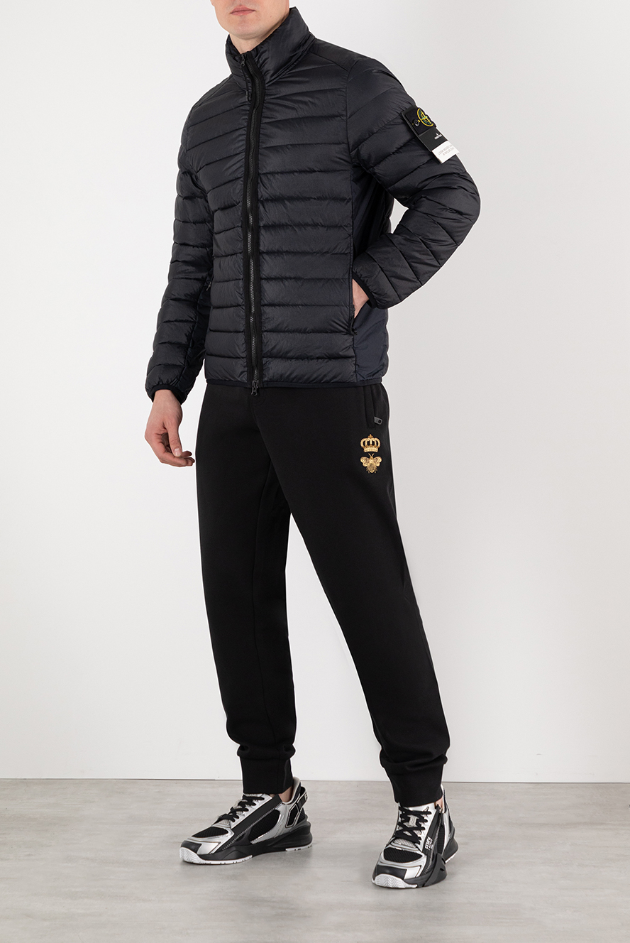 Stone Island men's blue quilted jacket 185391 — Men jackets