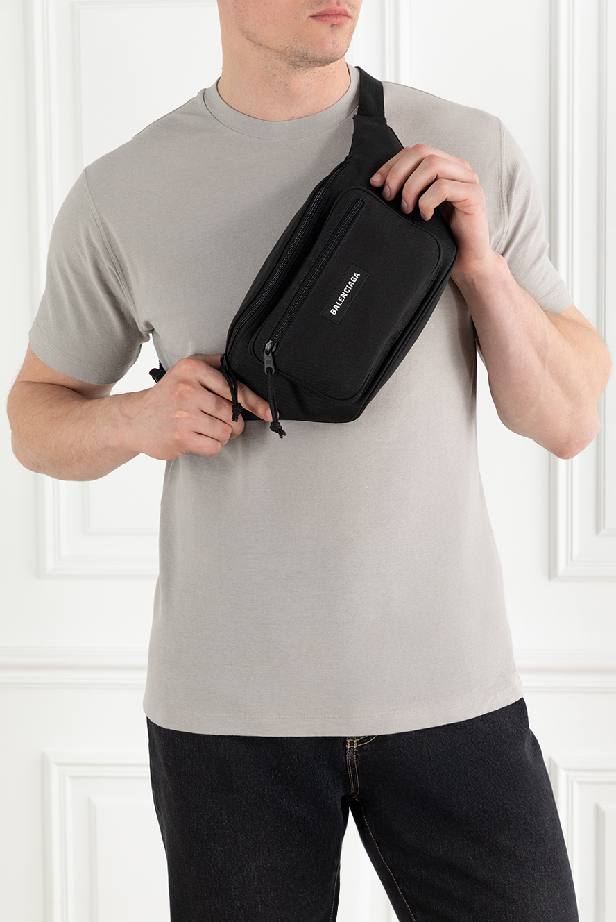 Balenciaga explorer men's waist bag black 188134 — Men belt bag