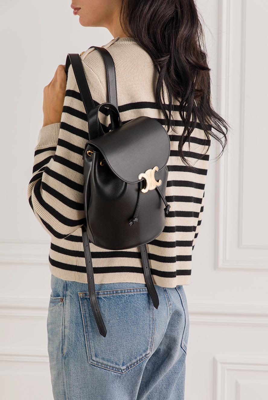 Celine bonnie backpack in black smooth calfskin 191964 — Women backpack ...