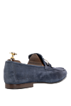 Blue suede loafers for men Andrea Ventura - buckle. 100% suede. Sole Height: Heel Height 2cm. Country of manufacture: Italy. Care: specialized cleaning - photo 4