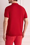 Solid cotton polo in rich red shade Dalmine - 100% cotton. Buttons. Country of manufacture: Italy. Care: specialized cleaning - photo 4