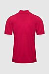 Solid cotton polo in rich red shade Dalmine - 100% cotton. Buttons. Country of manufacture: Italy. Care: specialized cleaning - photo 6
