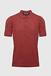 Dalmine Cotton polo in rich terracotta with button placket - 100% cotton. Buttons. Country of manufacture: Italy. Care: specialized cleaning - photo 1