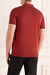 Cotton polo in rich terracotta with button placket Dalmine - 100% cotton. Buttons. Country of manufacture: Italy. Care: specialized cleaning - photo 4