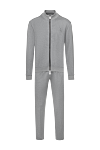 Billionaire Gray men's silk sports suit - Contrast zipper, brand logo. 100% silk. Closure: Drawstring, zipper. Four side pockets. Country of manufacture: Italy. Care: specialized cleaning - photo 1