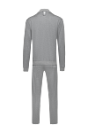 Gray men's silk sports suit Billionaire - Contrast zipper, brand logo. 100% silk. Closure: Drawstring, zipper. Four side pockets. Country of manufacture: Italy. Care: specialized cleaning - photo 6