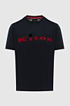 Kiton Black cotton T-shirt for men - Decor: embroidery logo. Composition: 100% cotton. Country of manufacture: Italy. Care: specialized cleaning - photo 1