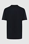 Kiton Black cotton T-shirt for men - Decor: embroidery logo. Composition: 100% cotton. Country of manufacture: Italy. Care: specialized cleaning - photo 7