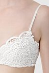 Zimmermann Women's bralette white with lace - lace, adjustable straps, elastic back. linen, silk. Country of manufacture: Italy. Care: specialized cleaning - photo 5